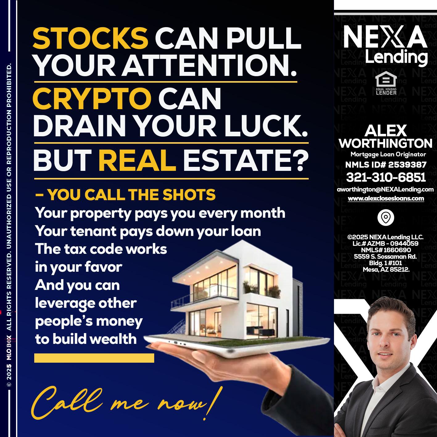 STOCK YOUR - Alex Worthington -Mortgage Loan Originator