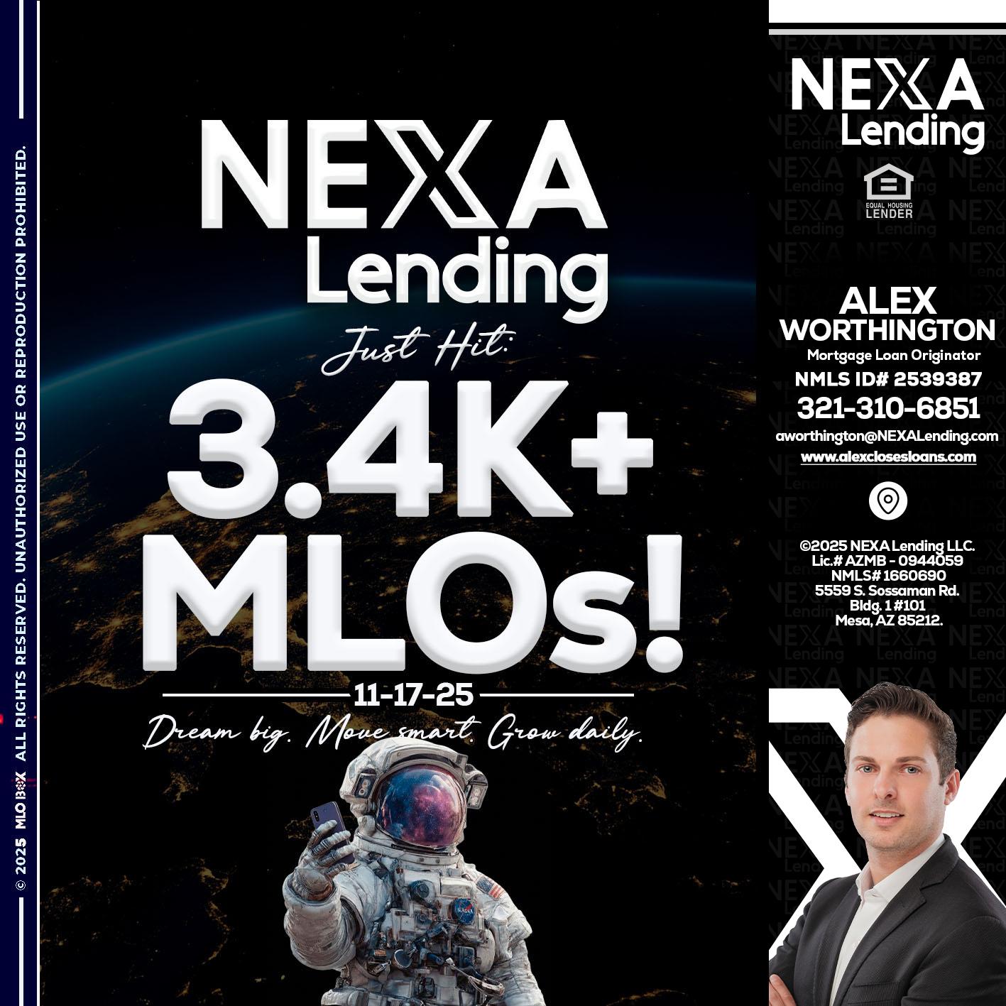 3.4K MLOs - Alex Worthington -Mortgage Loan Originator