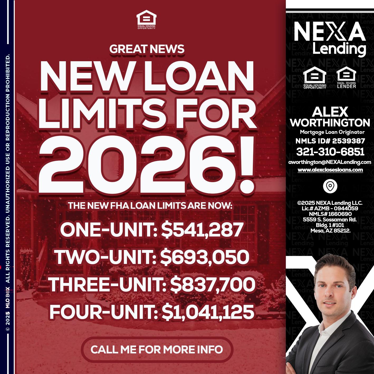 loan limits - Alex Worthington -Mortgage Loan Originator