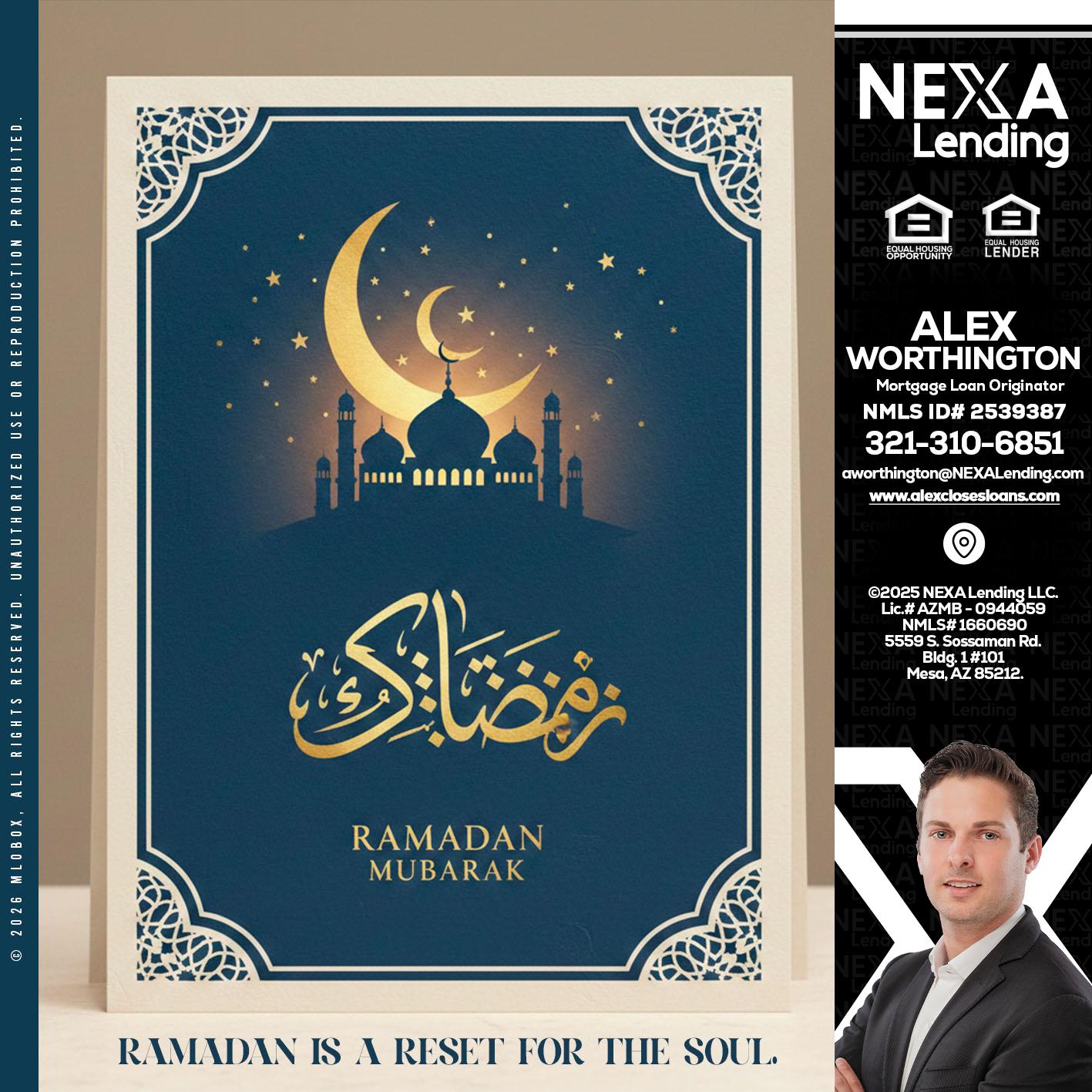 HAPPY RAMADAN - Alex Worthington -Mortgage Loan Originator