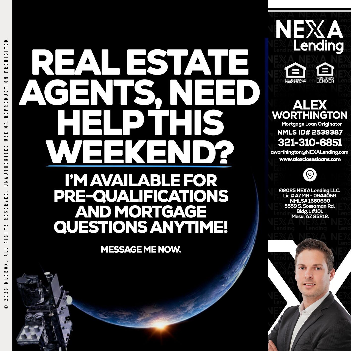 REAL ESTATE AGENTS - Alex Worthington -Mortgage Loan Originator