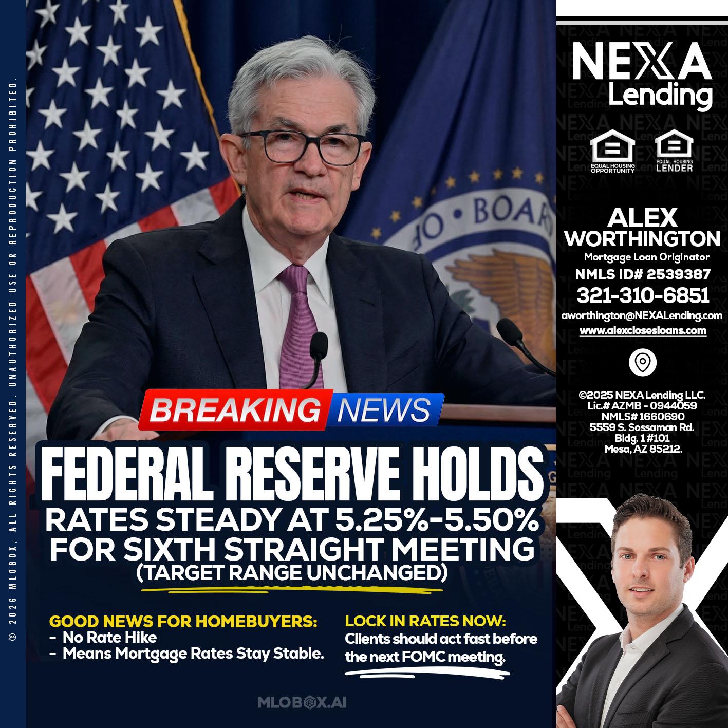 federal reserve - Alex Worthington -Mortgage Loan Originator