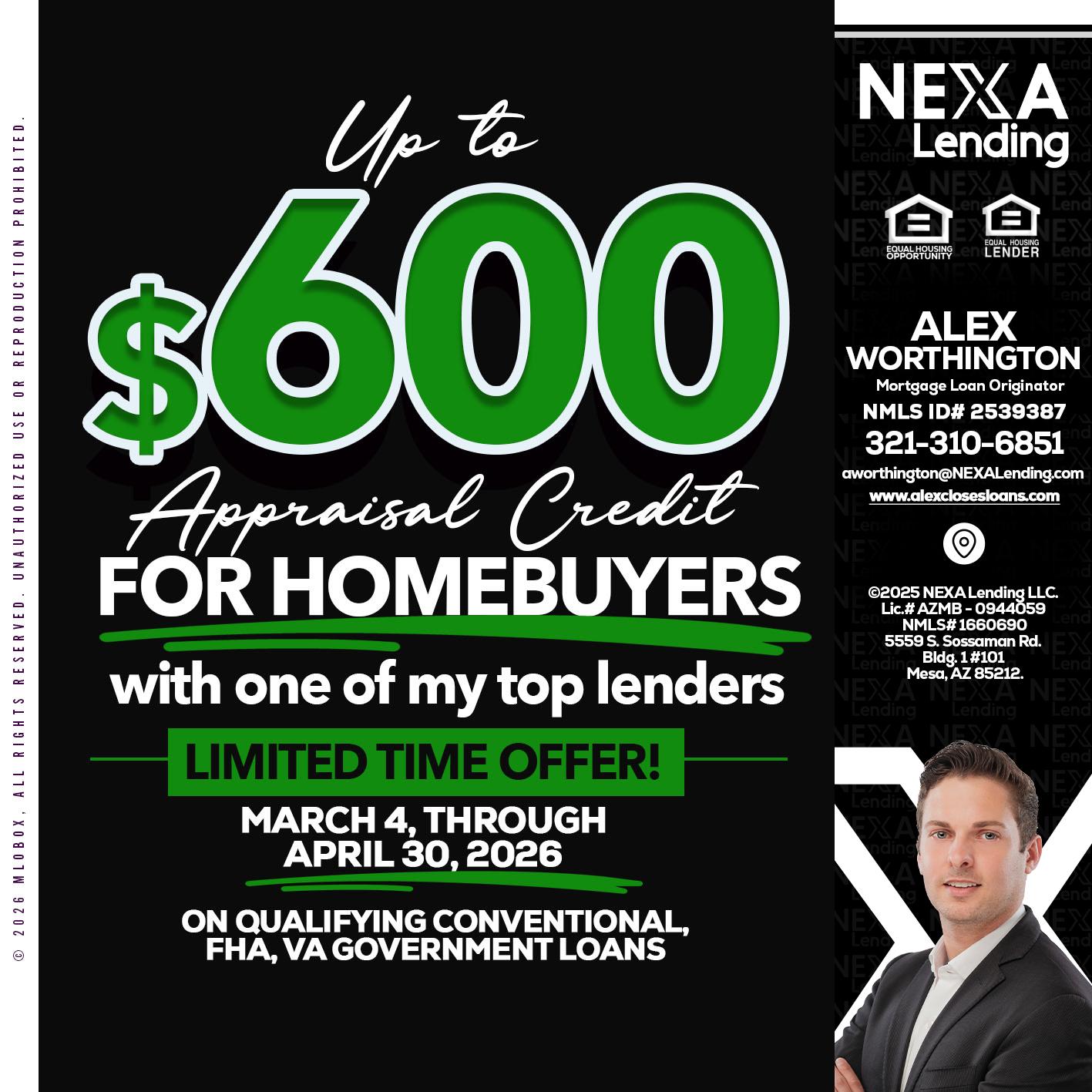 UP TO 600 - Alex Worthington -Mortgage Loan Originator