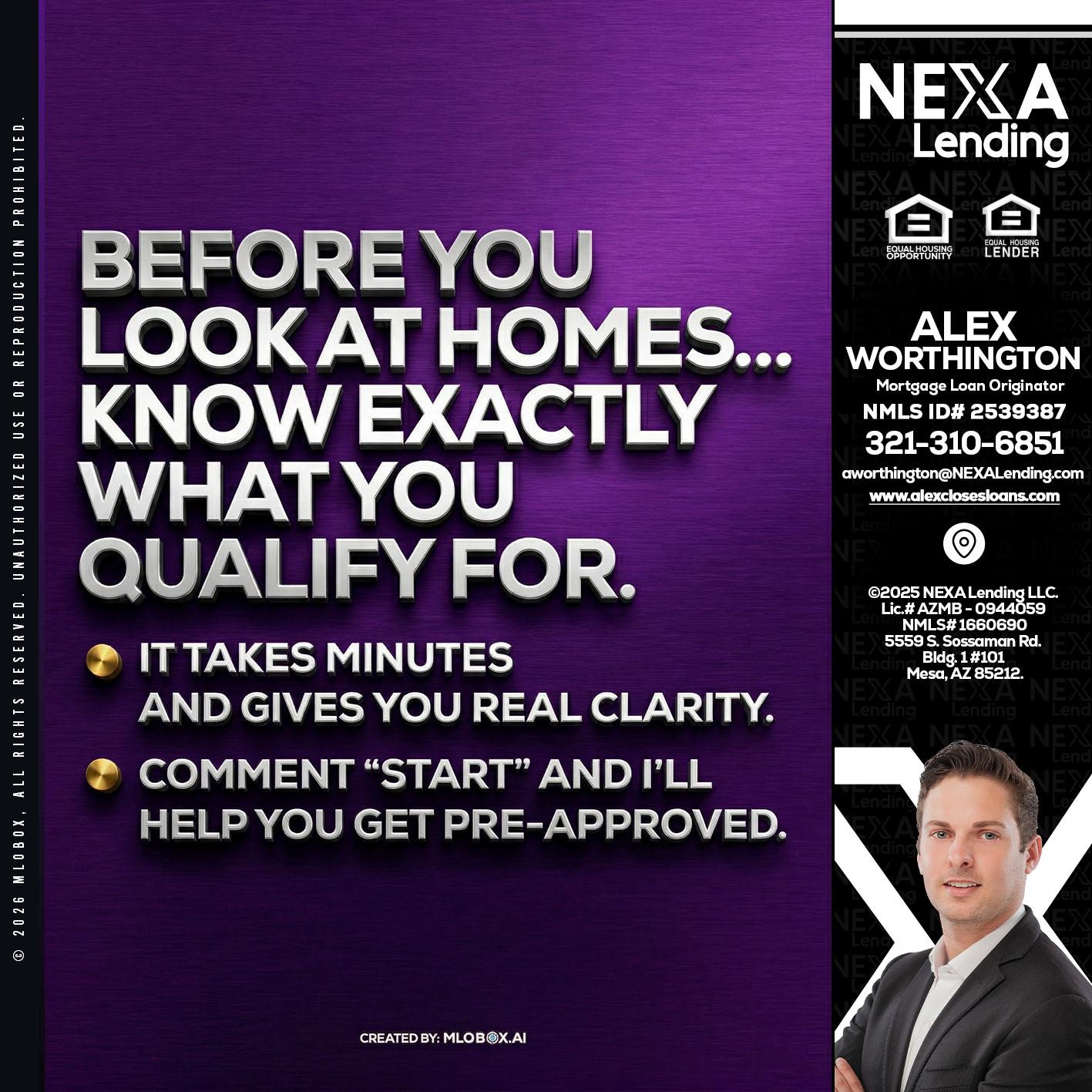 BEFORE YOU - Alex Worthington -Mortgage Loan Originator