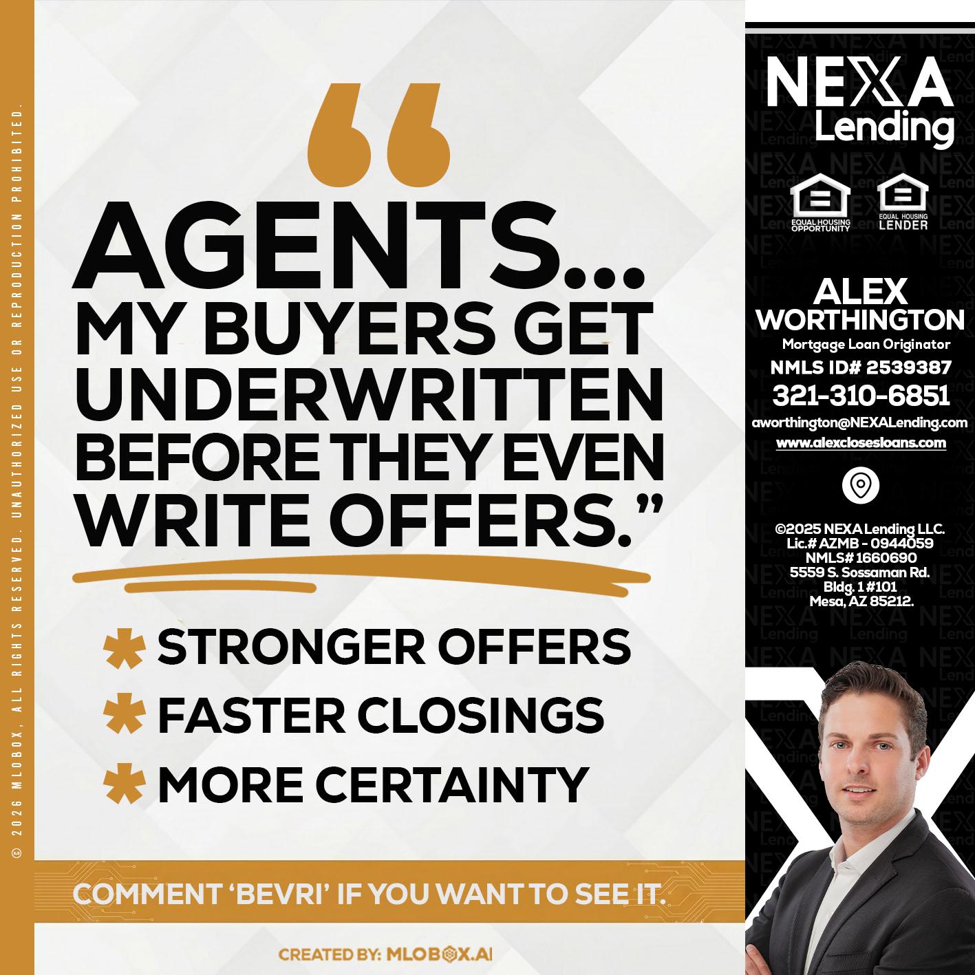 agents - Alex Worthington -Mortgage Loan Originator