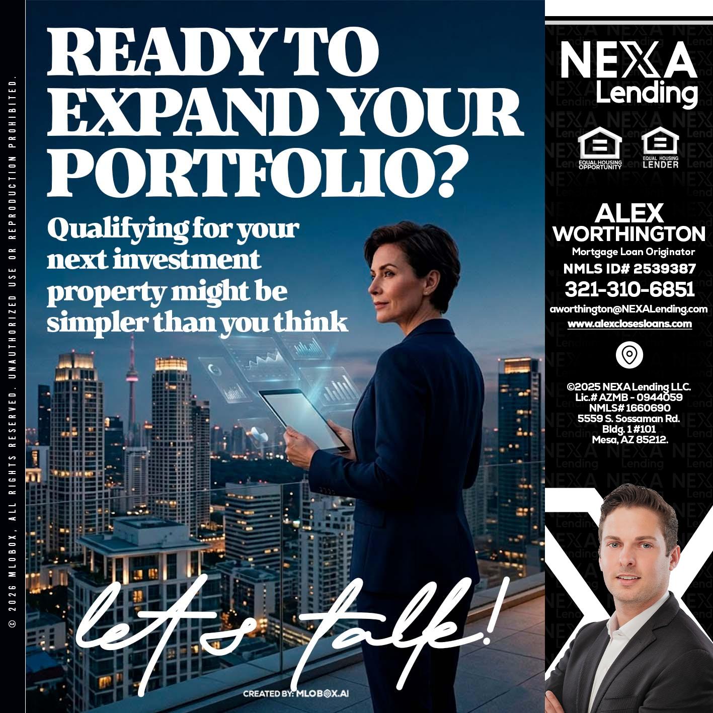 READY TO EXPAND - Alex Worthington -Mortgage Loan Originator