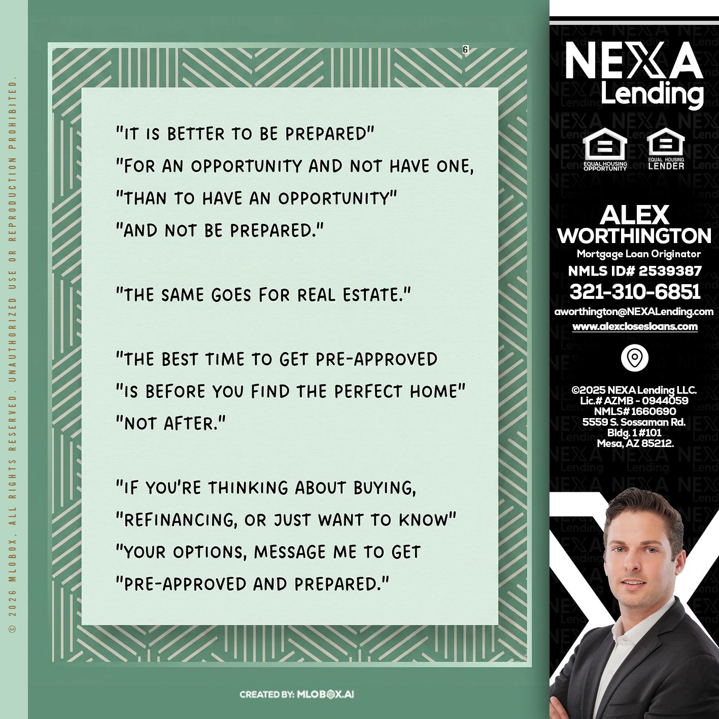 its better - Alex Worthington -Mortgage Loan Originator