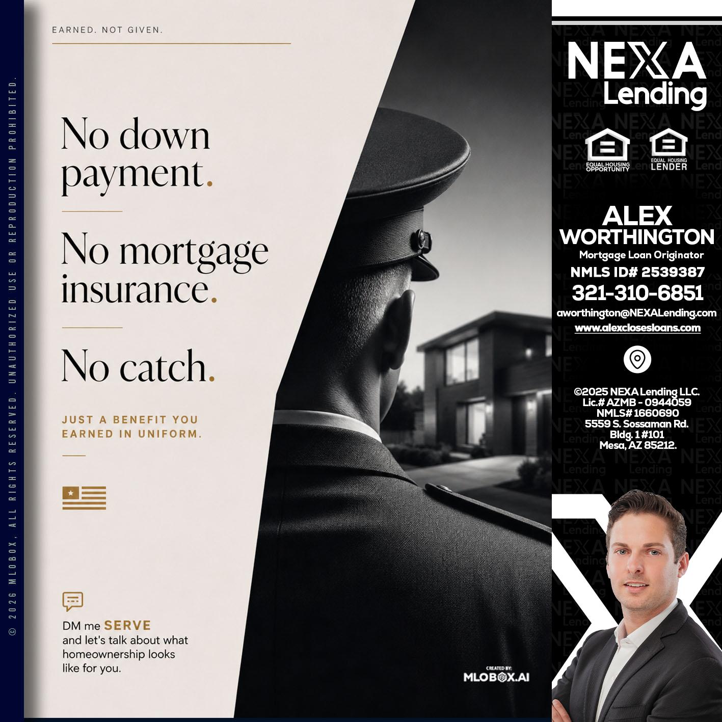 NO DOWN PAYMENT - Alex Worthington -Mortgage Loan Originator
