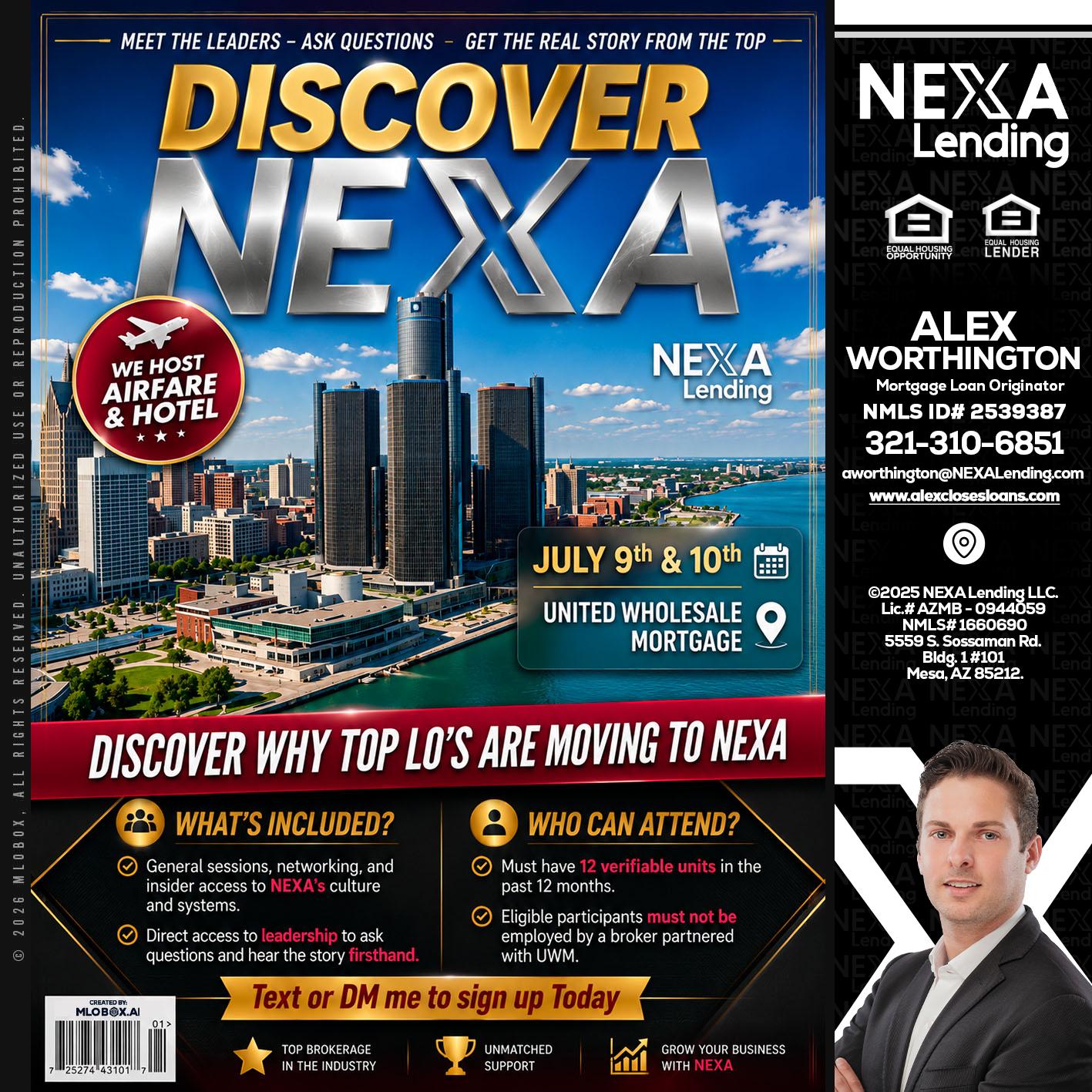 DISCOVER NEXA - Alex Worthington -Mortgage Loan Originator